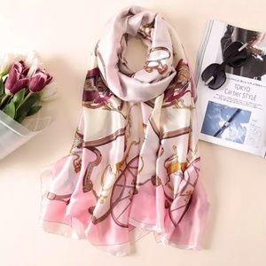 SILK SCARF LUXURY STYLE STOLES WOMEN HEADBAND BAND